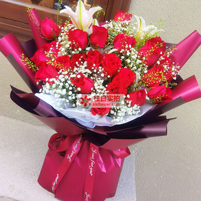 宿州30朵红玫瑰百合，做你余生故事里的人