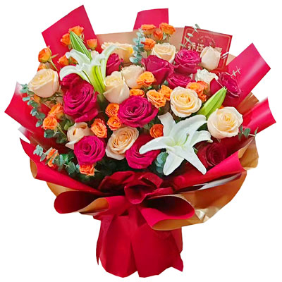 宿州19朵玫瑰百合，爱情永不凋零