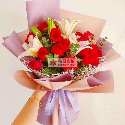 宿州18朵红玫瑰百合，真情相守一生